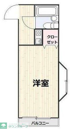 デューク鶴ヶ峰(1K/2階)の間取り写真