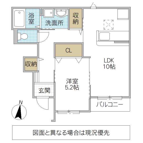 クラーヴォ(1LDK/1階)の間取り写真