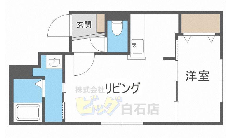 ALPHA本郷通II(1LDK/4階)の間取り写真