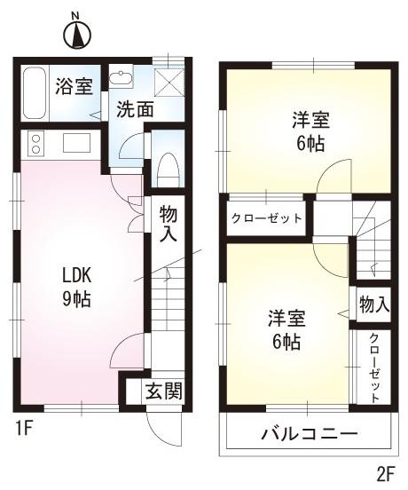 メゾン・ド・チェリー(2LDK/1階)の間取り写真