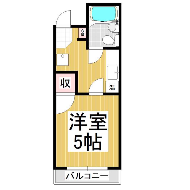 北深志ハイツII(1K/1階)の間取り写真