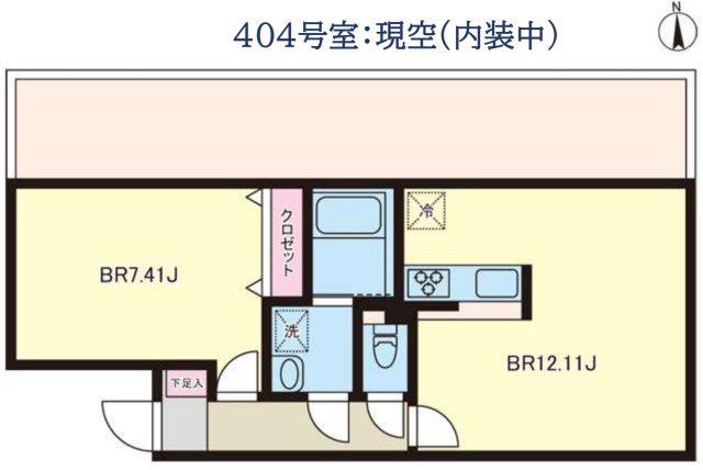 LUORE上北沢駅前(1LDK/4階)の間取り写真