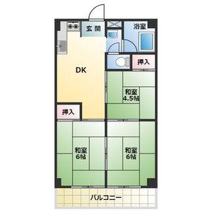 レジデンス喜多山(3LDK/3階)の間取り写真