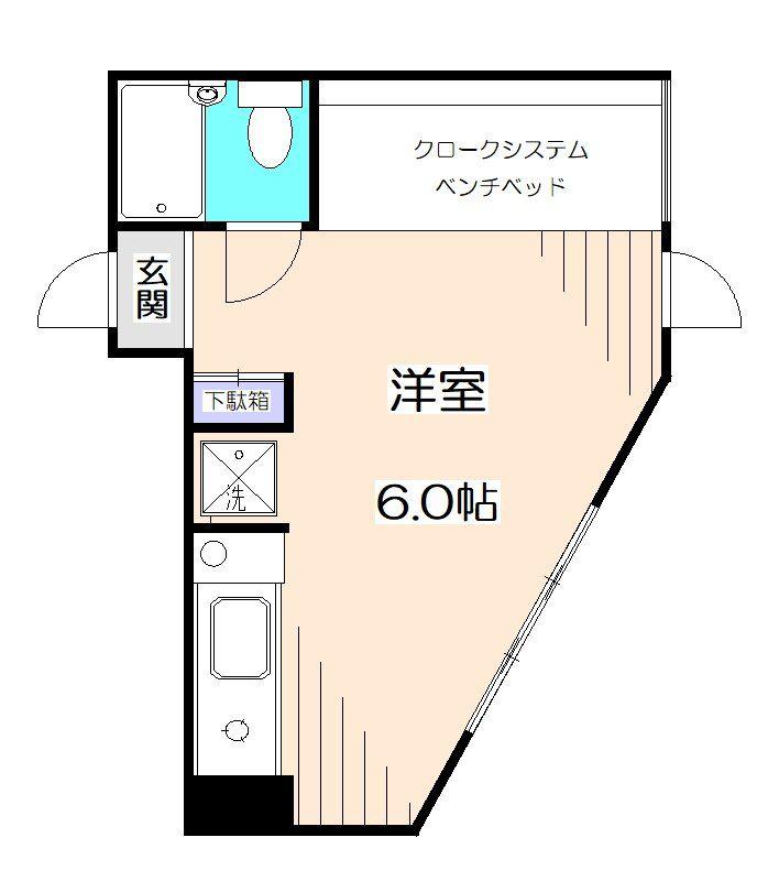 AIFORT.成城 東館(ワンルーム/3階)の間取り写真