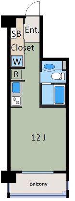 セレニティ久が原(ワンルーム/2階)の間取り写真