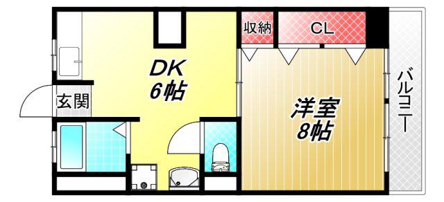 メゾンしずか(1LDK/3階)の間取り写真