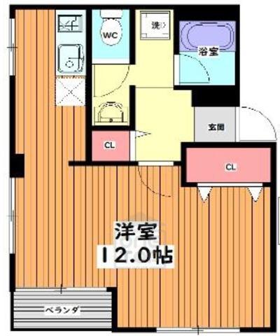 ソレイユ関大前(ワンルーム/3階)の間取り写真