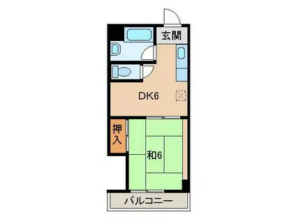 小林マンション(1DK/3階)の間取り写真