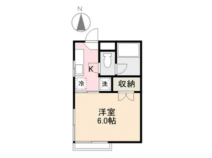 ハイツJOY(1K/2階)の間取り写真