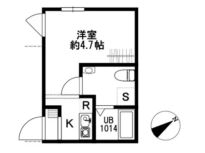 LA MAISON ラメゾン(1K/2階)の間取り写真