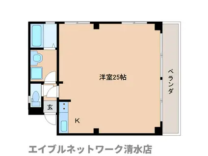 原あさひビル(ワンルーム/4階)の間取り写真