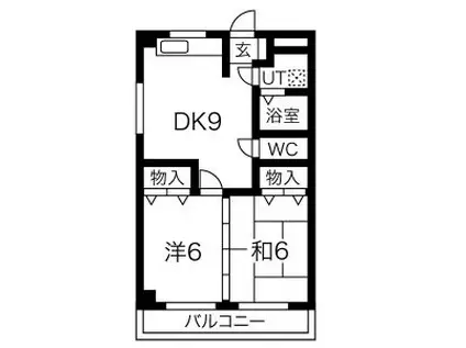 マンションササキ(2DK/3階)の間取り写真