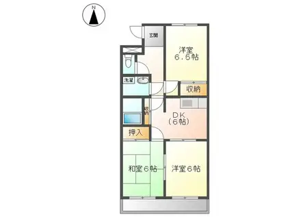 パークハイツ(3DK/2階)の間取り写真