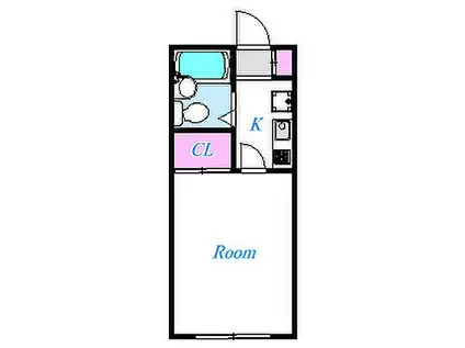 グリーンヒル西村(1K/1階)の間取り写真