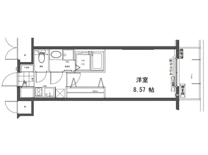 レジディア京都駅前(1K/4階)の間取り写真