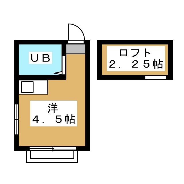 ペアパレス高円寺2(ワンルーム/2階)の間取り写真