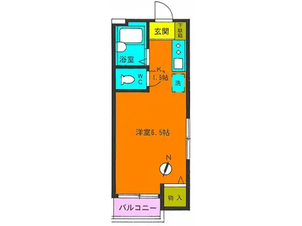 オプティ赤塚(1K/2階)の間取り写真