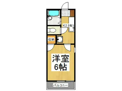 サンモールパル秋津(1K/1階)の間取り写真