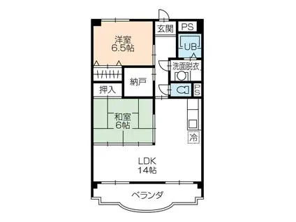 イーストパレス(2SLDK/3階)の間取り写真