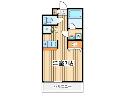リヴィールマンションⅢ(ワンルーム/4階)の間取り写真