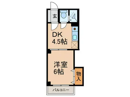 CSマンション(1DK/3階)の間取り写真
