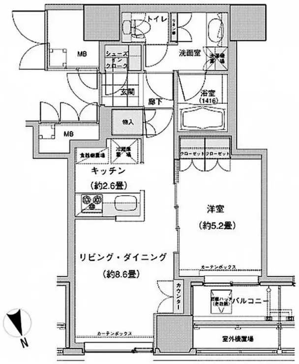 ウエストパークタワー池袋 5階階 間取り