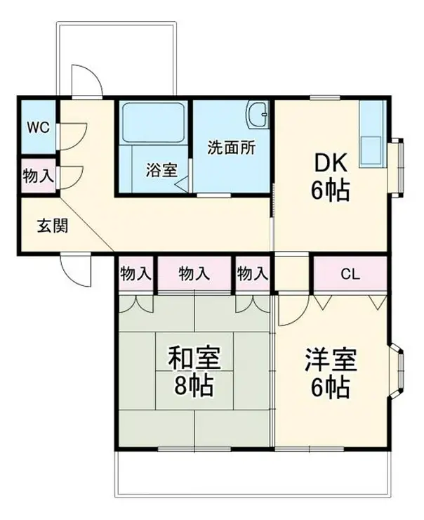 マンション霞野坂 2階階 間取り