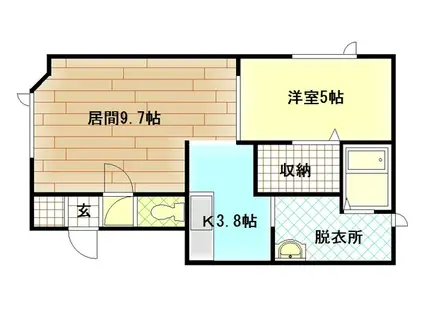 アンコールC(1LDK/2階)の間取り写真