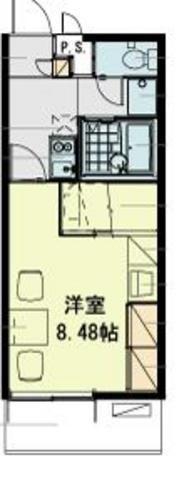 レオパレス中町(1K/1階)の間取り写真