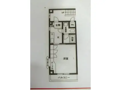 コーポ石浜第二ビル(1K/3階)の間取り写真