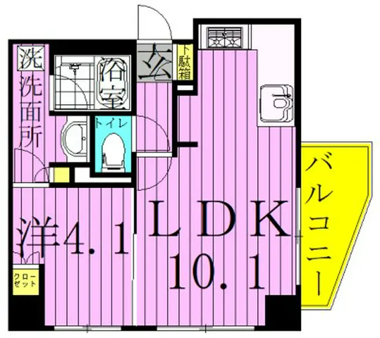 シティオ北千住 10階階 間取り