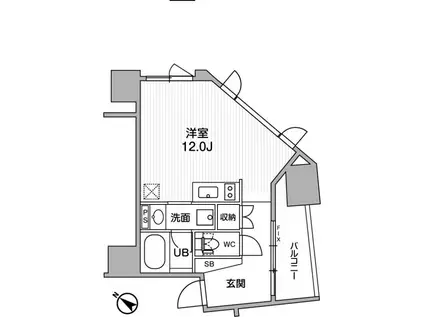 NIDO SUGAMO(ワンルーム/8階)の間取り写真