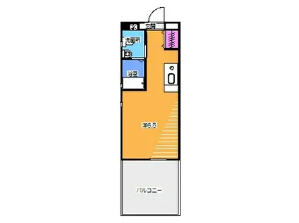 エヌエムヌフ(ワンルーム/1階)の間取り写真