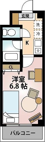 ガストハウス今池(1K/4階)の間取り写真