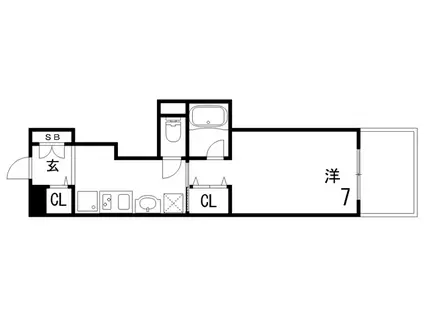 AVANSA HOUSE(1K/9階)の間取り写真
