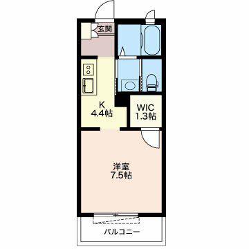 グランポルテ(1K/3階)の間取り写真