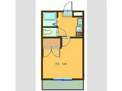 LIBERTY穂積(1K/2階)の間取り写真