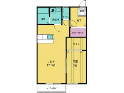 グラン・ラージ(1LDK/1階)の間取り写真