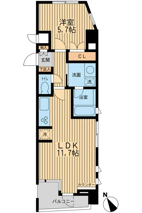 THEパームス代々木上原ヴェールテラス 7階階 間取り