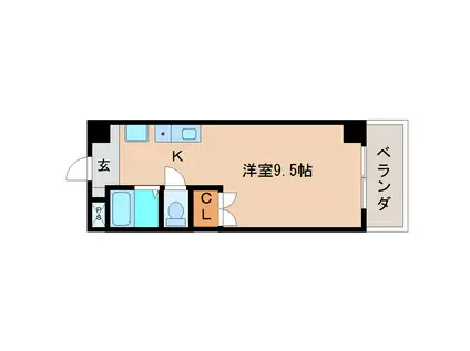プラザハイツ清水 B(ワンルーム/3階)の間取り写真