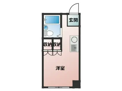 森島ビルII(ワンルーム/4階)の間取り写真