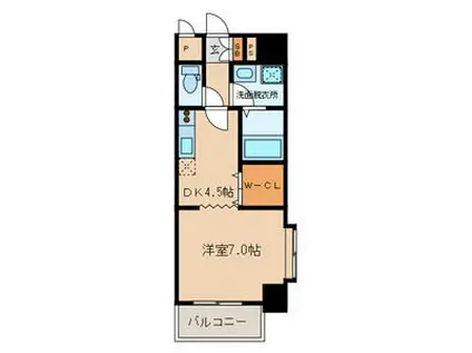 サンルーヴル(1DK/3階)の間取り写真