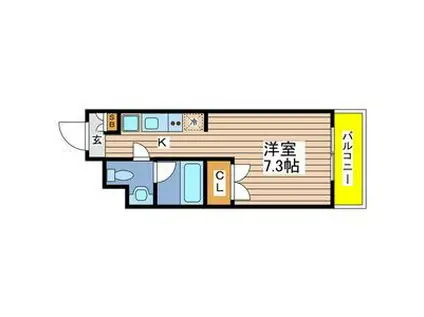 グランデ六番町(1K/4階)の間取り写真