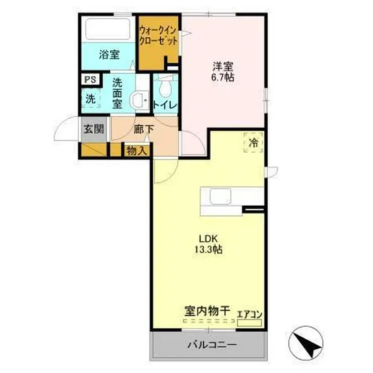 フロンティエールC 2階階 間取り