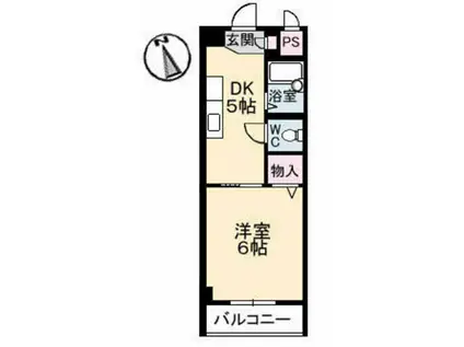 それいゆ(1DK/3階)の間取り写真