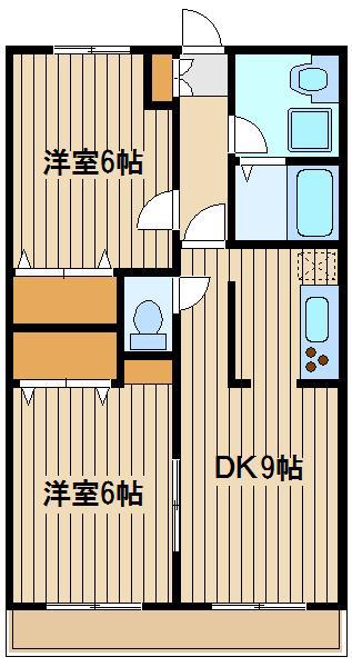 スターフィールドシティ(2DK/3階)の間取り写真