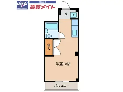 ティアラ桜橋(ワンルーム/2階)の間取り写真