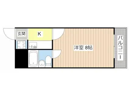 フェイディアス(1K/5階)の間取り写真