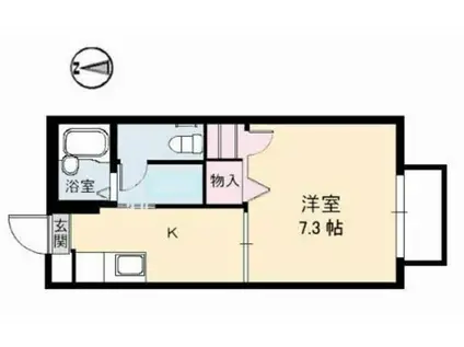 シャーメゾン・パル(1K/1階)の間取り写真