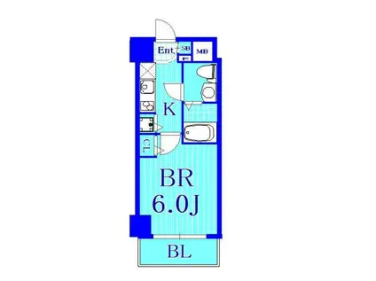 ガーラ・シティ川崎(1K/1階)の間取り写真